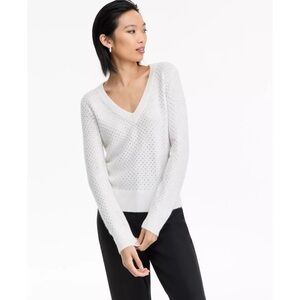 INC International Concepts Women's Rhinestone Sweater Wool Alpaca Size XL V-Neck